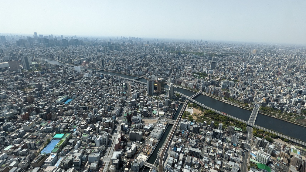 Vue depuis la Tokyo Skytree à Tokyo au Japon