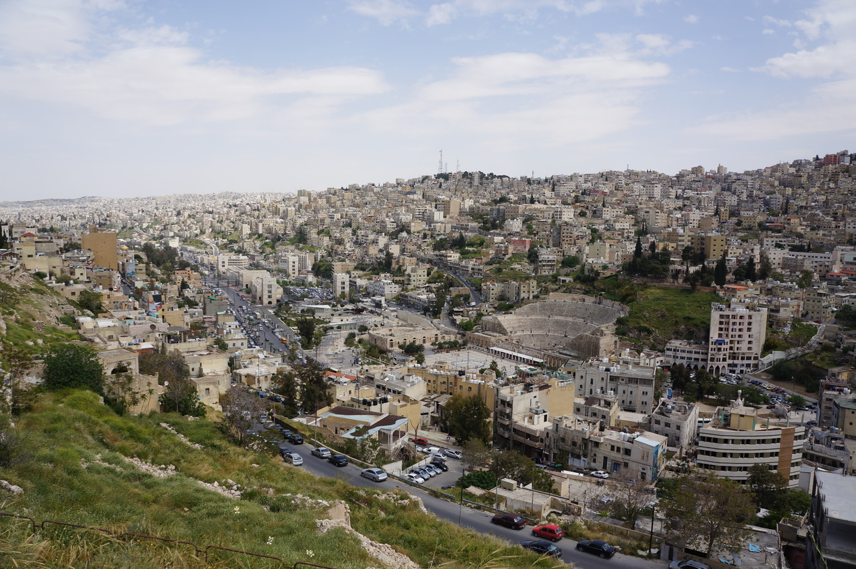 La ville et le théâtre romain, Amman, Jordanie