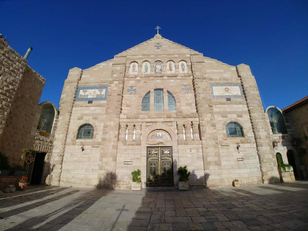 église du sanctuaire à Madaba en Jordanie